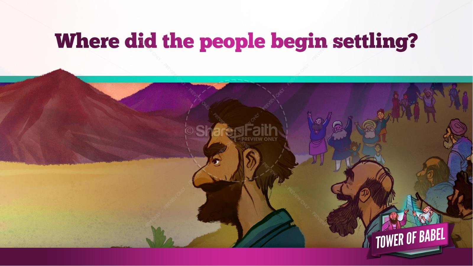 Tower of Babel Bible Story For Kids | slide 11