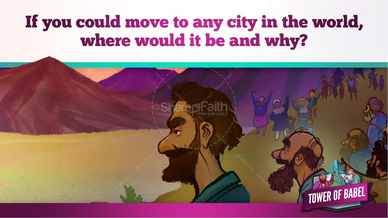 Tower of Babel Bible Story For Kids | slide 13