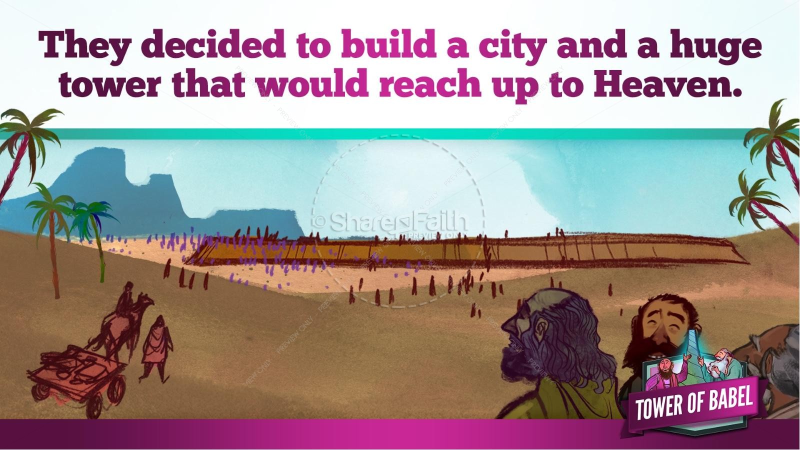 Tower of Babel Bible Story For Kids | slide 16