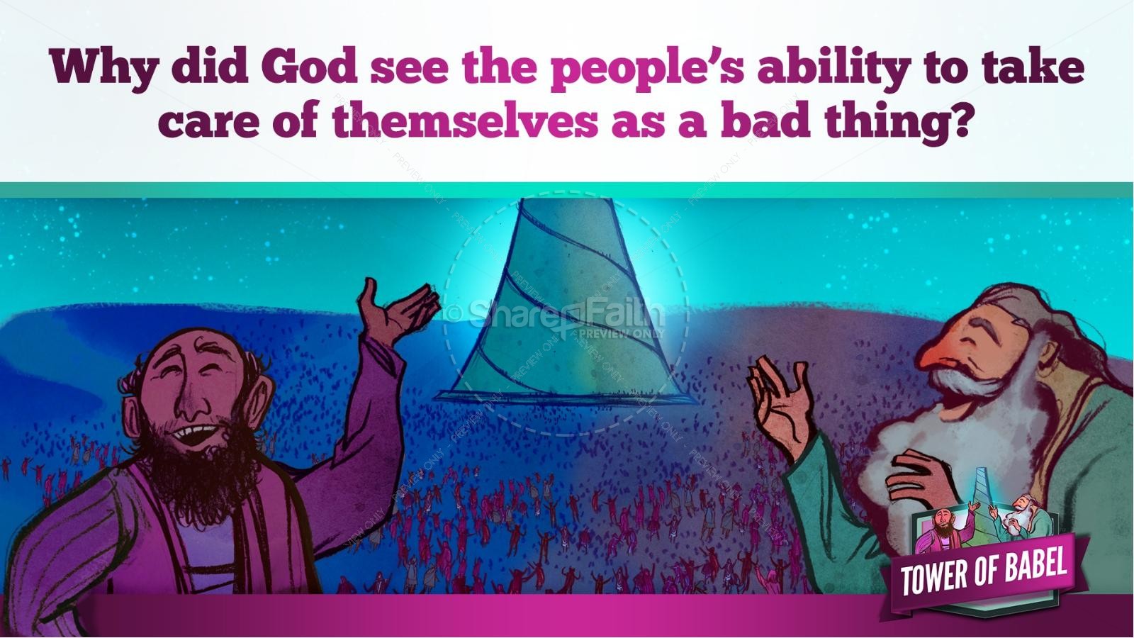 Tower of Babel Bible Story For Kids | slide 21