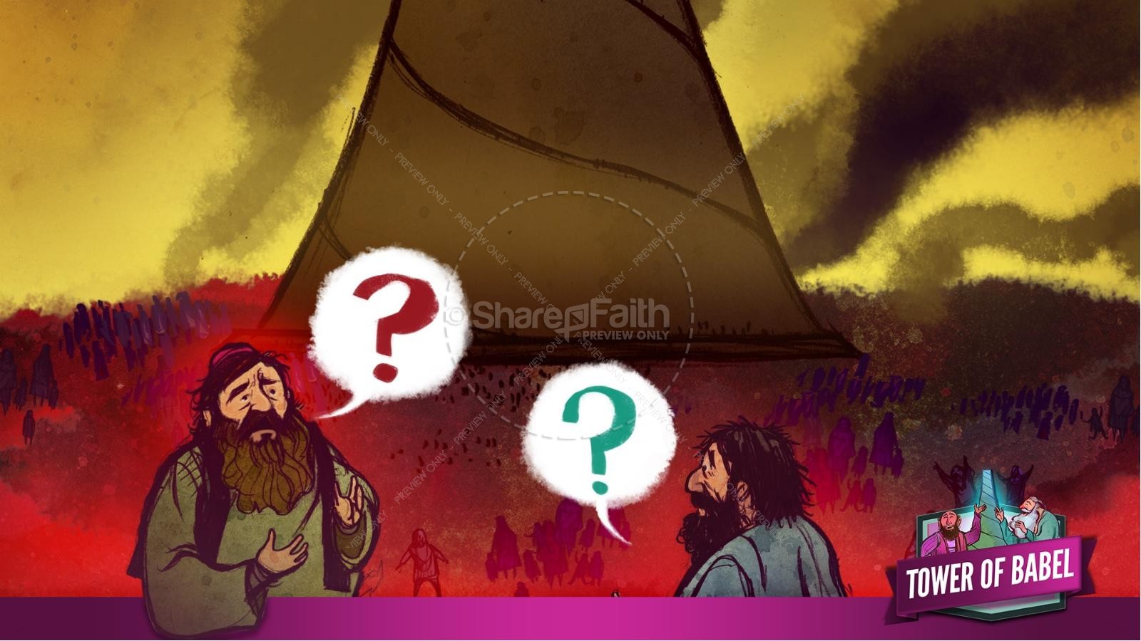 Tower of Babel Bible Story For Kids | slide 22