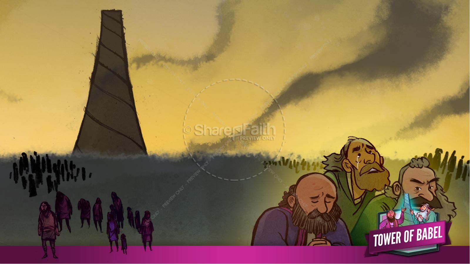 Tower of Babel Bible Story For Kids | slide 26