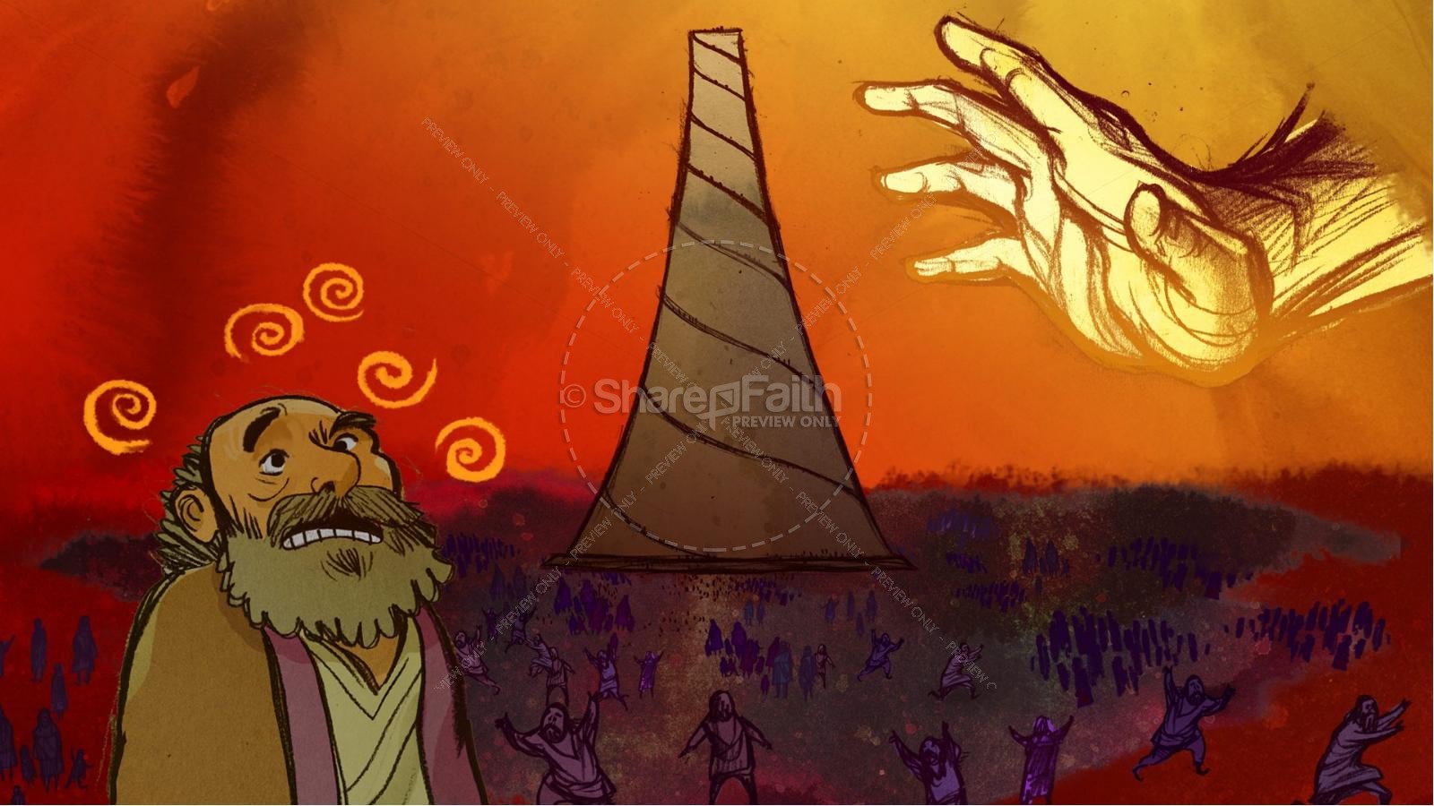 Tower of Babel Bible Story For Kids | slide 6