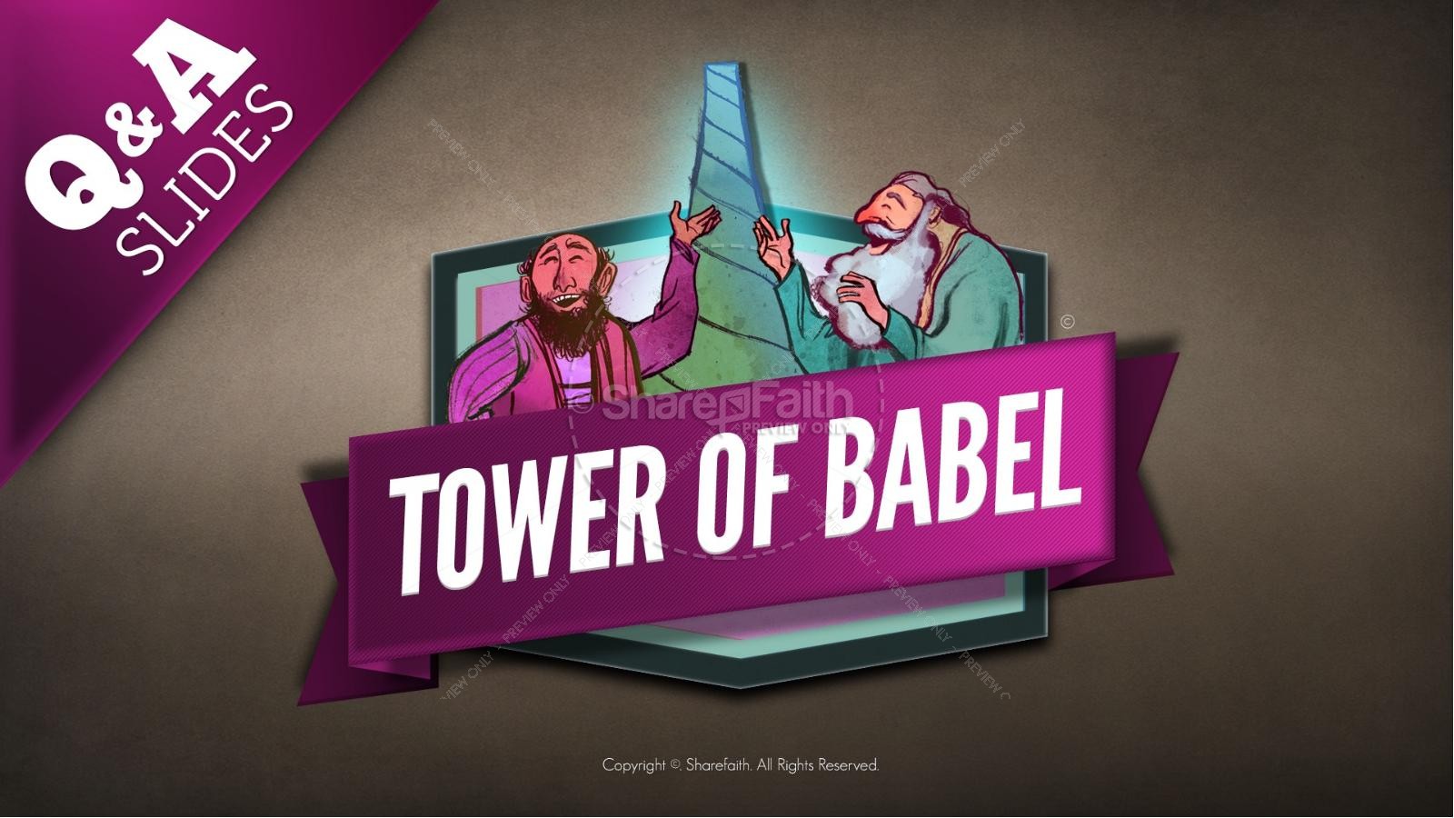 Tower of Babel Bible Story For Kids | slide 9