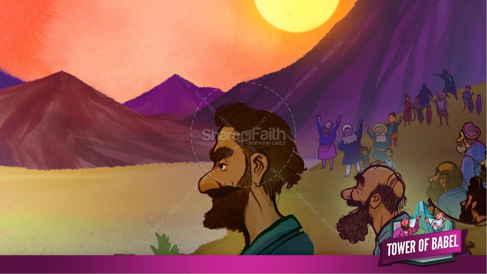 Tower of Babel Bible Story For Kids | slide 10