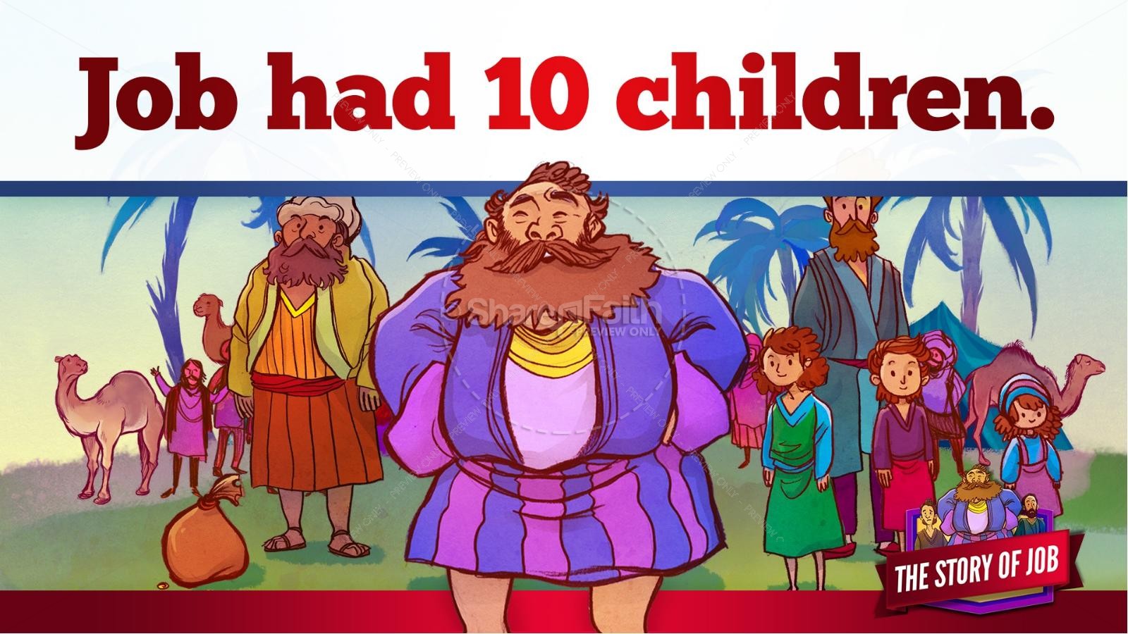 The Story Of Job Kids Bible Lesson Kids Bible Stories