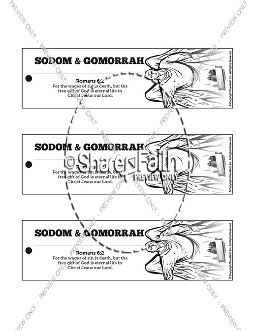 The Story of Sodom and Gomorrah Bible Bookmarks Thumbnail Showcase