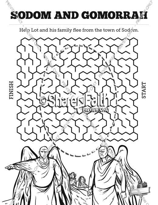 The Story Of Sodom and Gomorrah Bible Mazes