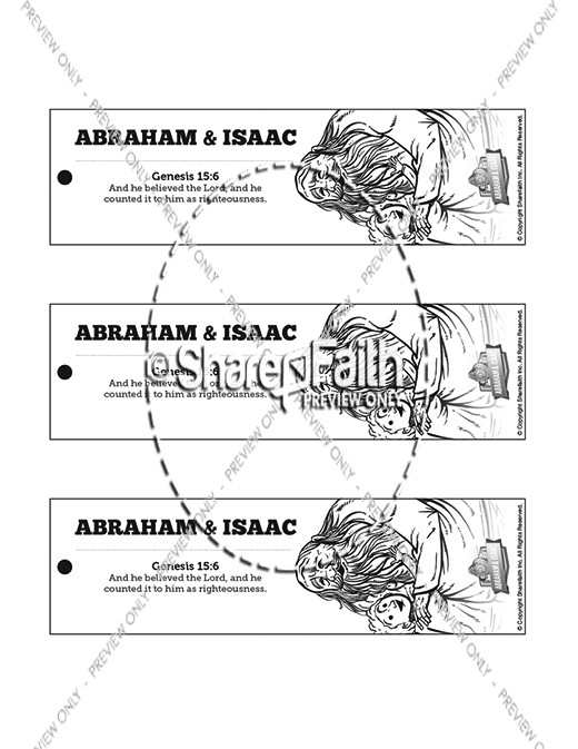 Abraham and Isaac Bible Bookmarks Thumbnail Showcase