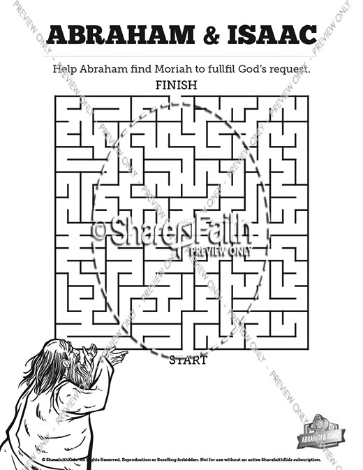 The Story Of Abraham and Isaac Bible Mazes Thumbnail Showcase