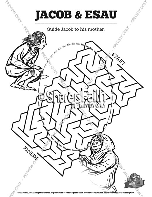 jacob and esau coloring pages