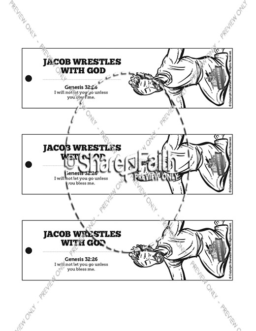 The Story Of Jacob Wrestling With God Bible Bookmarks Thumbnail Showcase