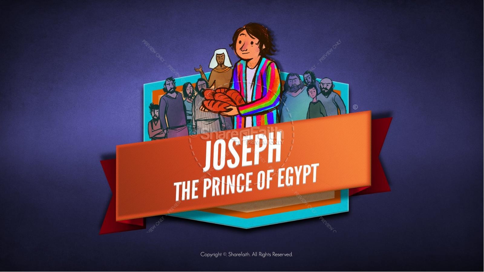 The Story Joseph the Prince of Egypt Kids Bible Lesson | slide 1