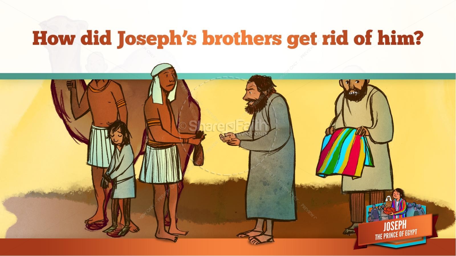 The Story Joseph the Prince of Egypt Kids Bible Lesson | slide 24