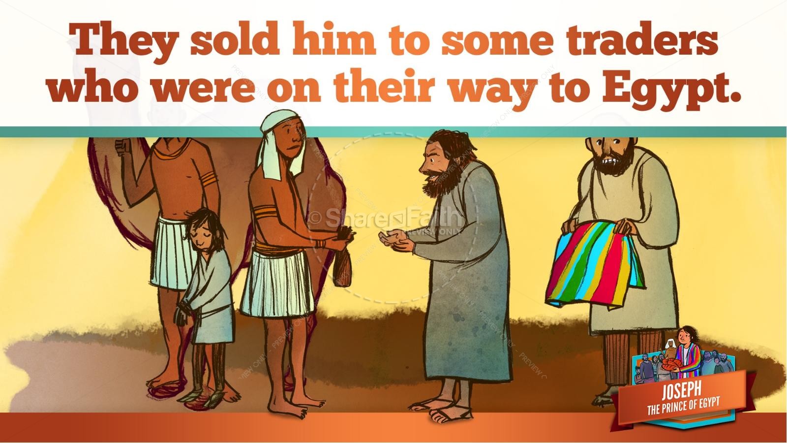 The Story Joseph the Prince of Egypt Kids Bible Lesson | slide 25