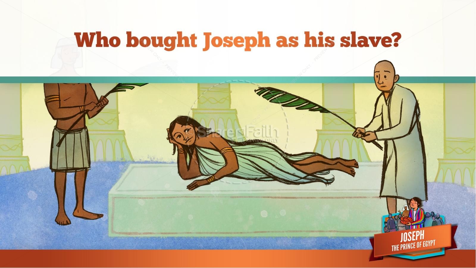 The Story Joseph the Prince of Egypt Kids Bible Lesson | slide 28