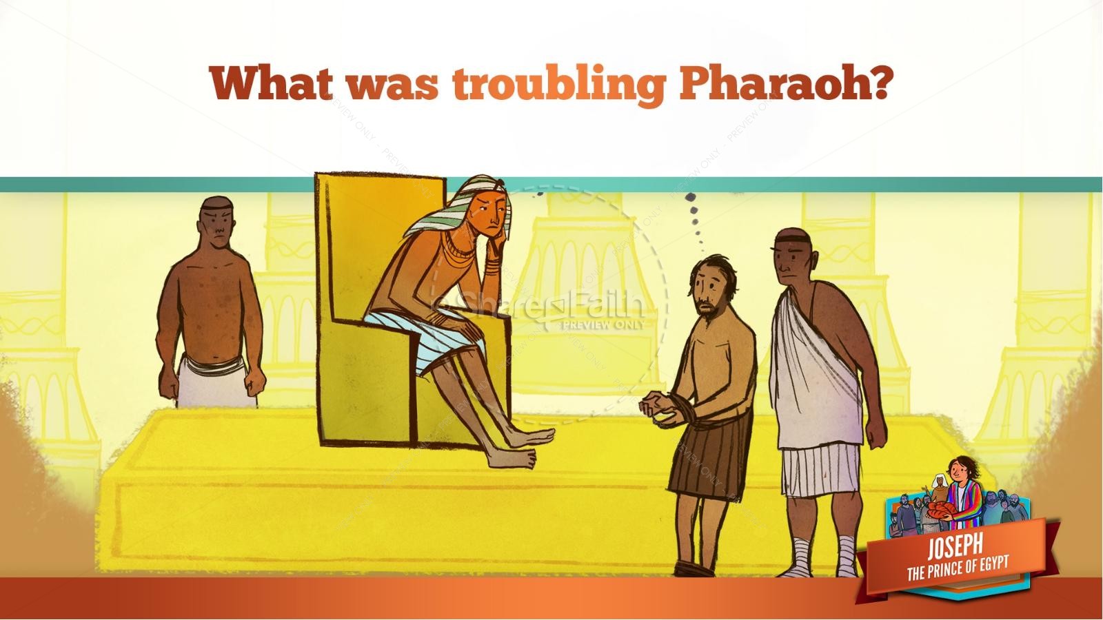 The Story Joseph the Prince of Egypt Kids Bible Lesson | slide 36