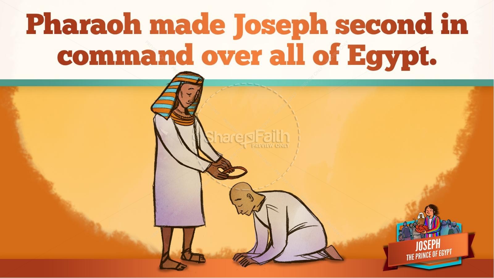 The Story Joseph the Prince of Egypt Kids Bible Lesson | slide 41