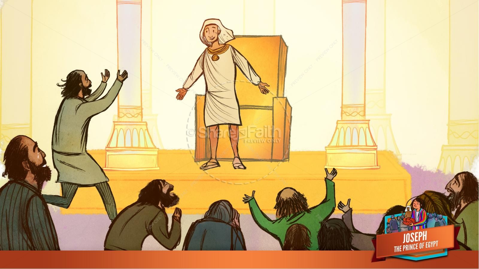 The Story Joseph the Prince of Egypt Kids Bible Lesson | slide 43