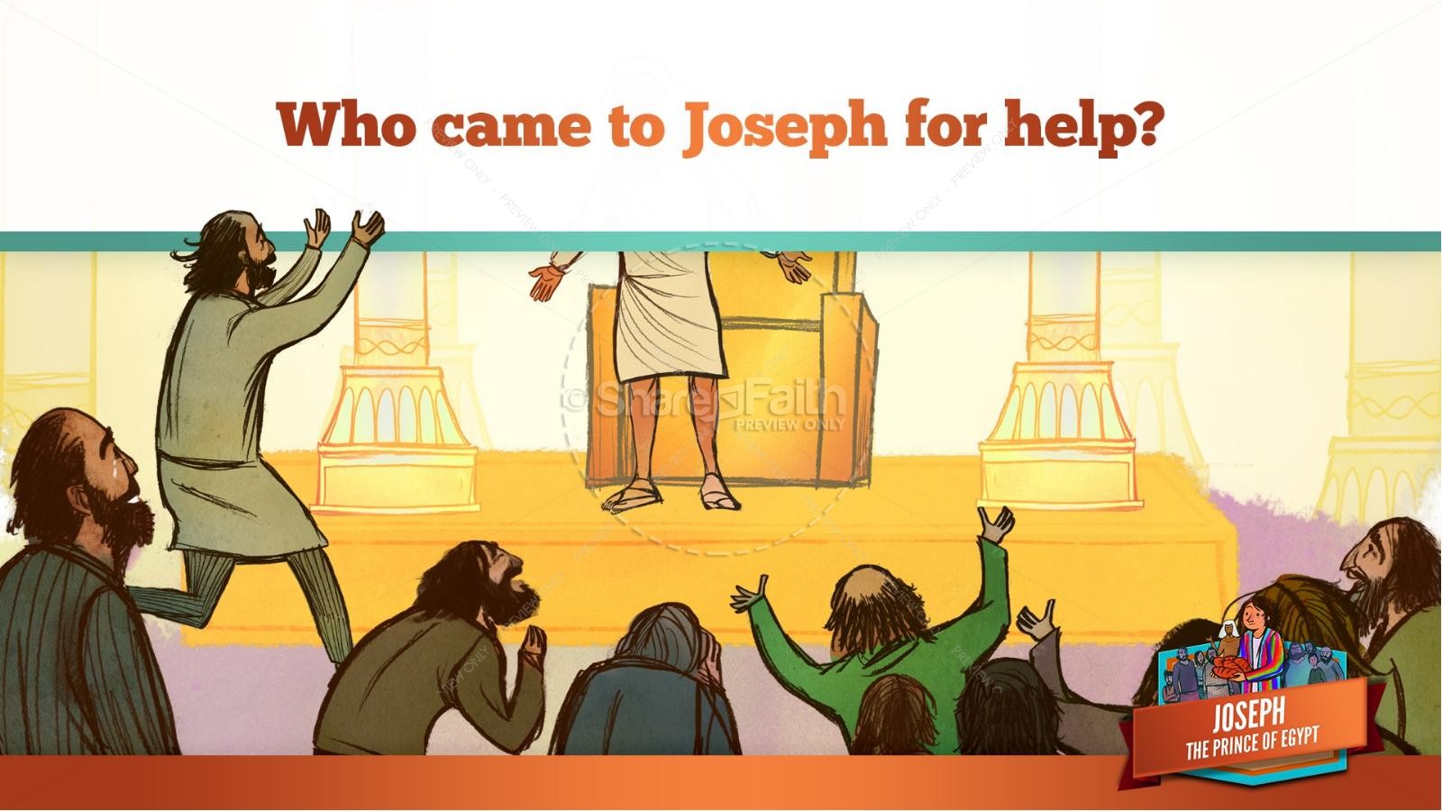 The Story Joseph the Prince of Egypt Kids Bible Lesson | slide 44