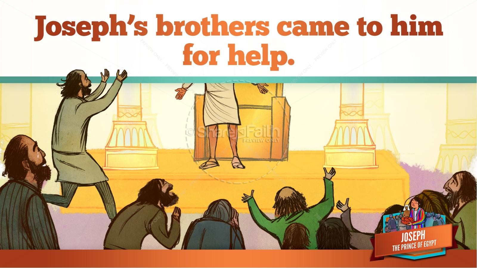 The Story Joseph the Prince of Egypt Kids Bible Lesson | slide 45