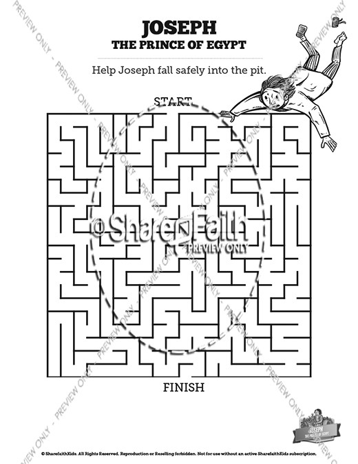 The Story Of Joseph the Prince of Egypt Bible Mazes Thumbnail Showcase