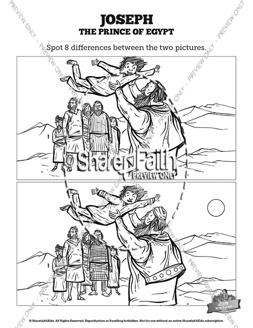 The Story Of Joseph the Prince of Egypt Kids Spot The Difference Thumbnail Showcase