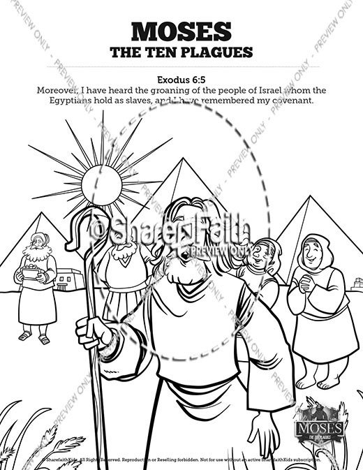 The Ten Plagues Sunday School Coloring Pages For Kids | Clover Media