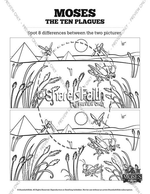 printable 10 plagues coloring pages