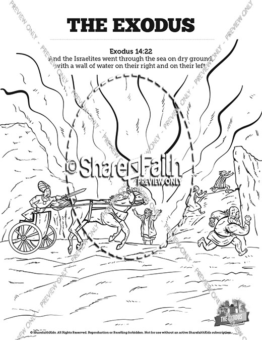 The Exodus Story Sunday School Coloring Pages