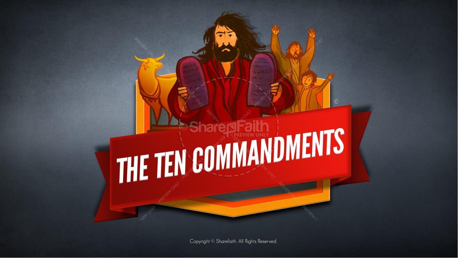 The Ten Commandments Kids Bible Stories | slide 1