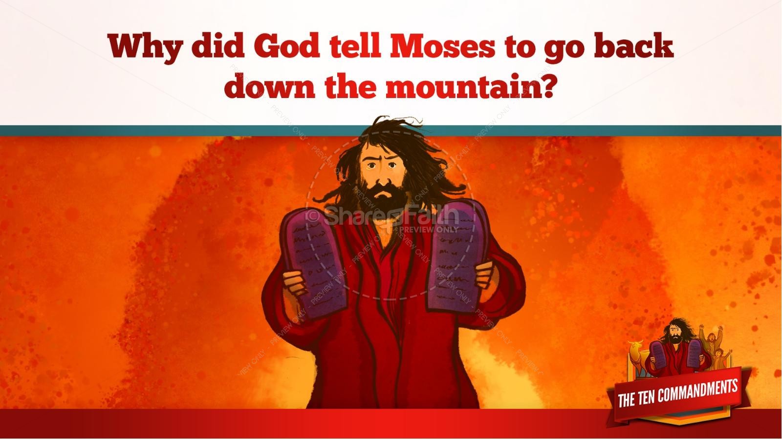 The Ten Commandments Kids Bible Stories | slide 18