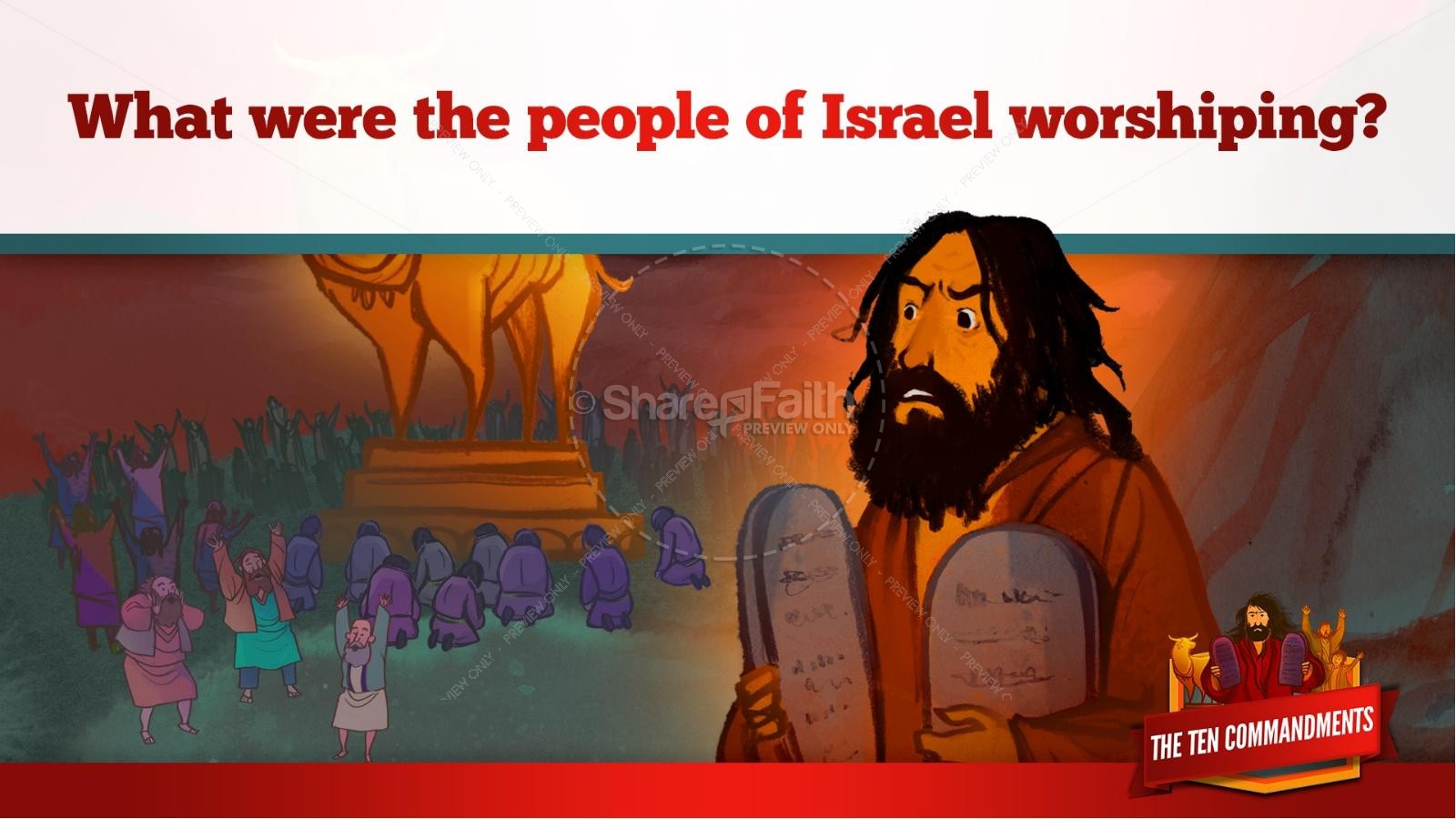 The Ten Commandments Kids Bible Stories | slide 22