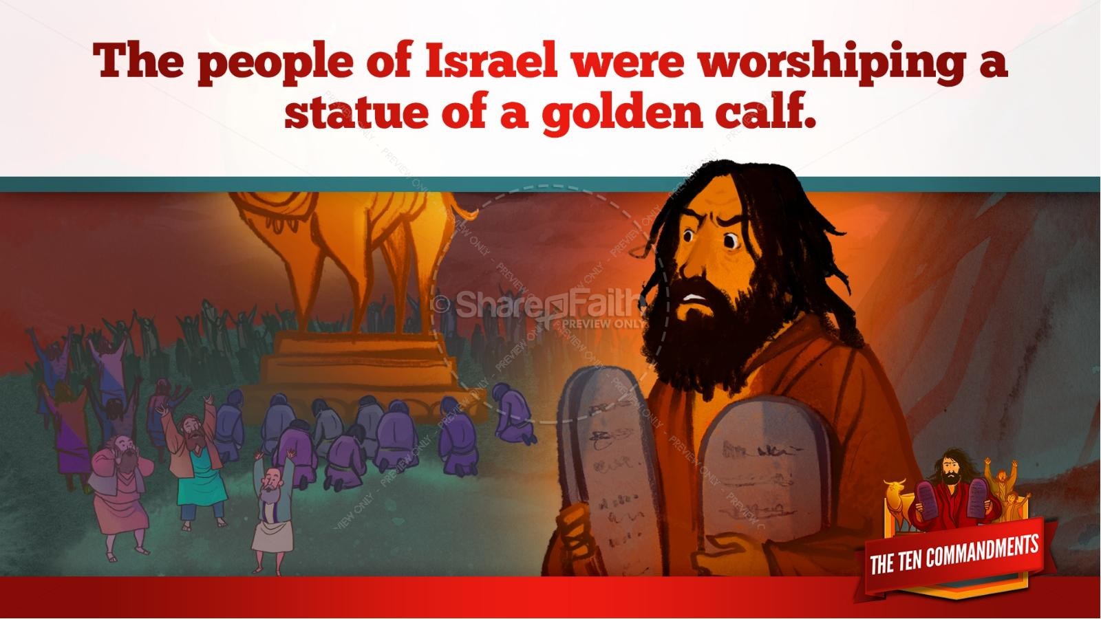 The Ten Commandments Kids Bible Stories | slide 23