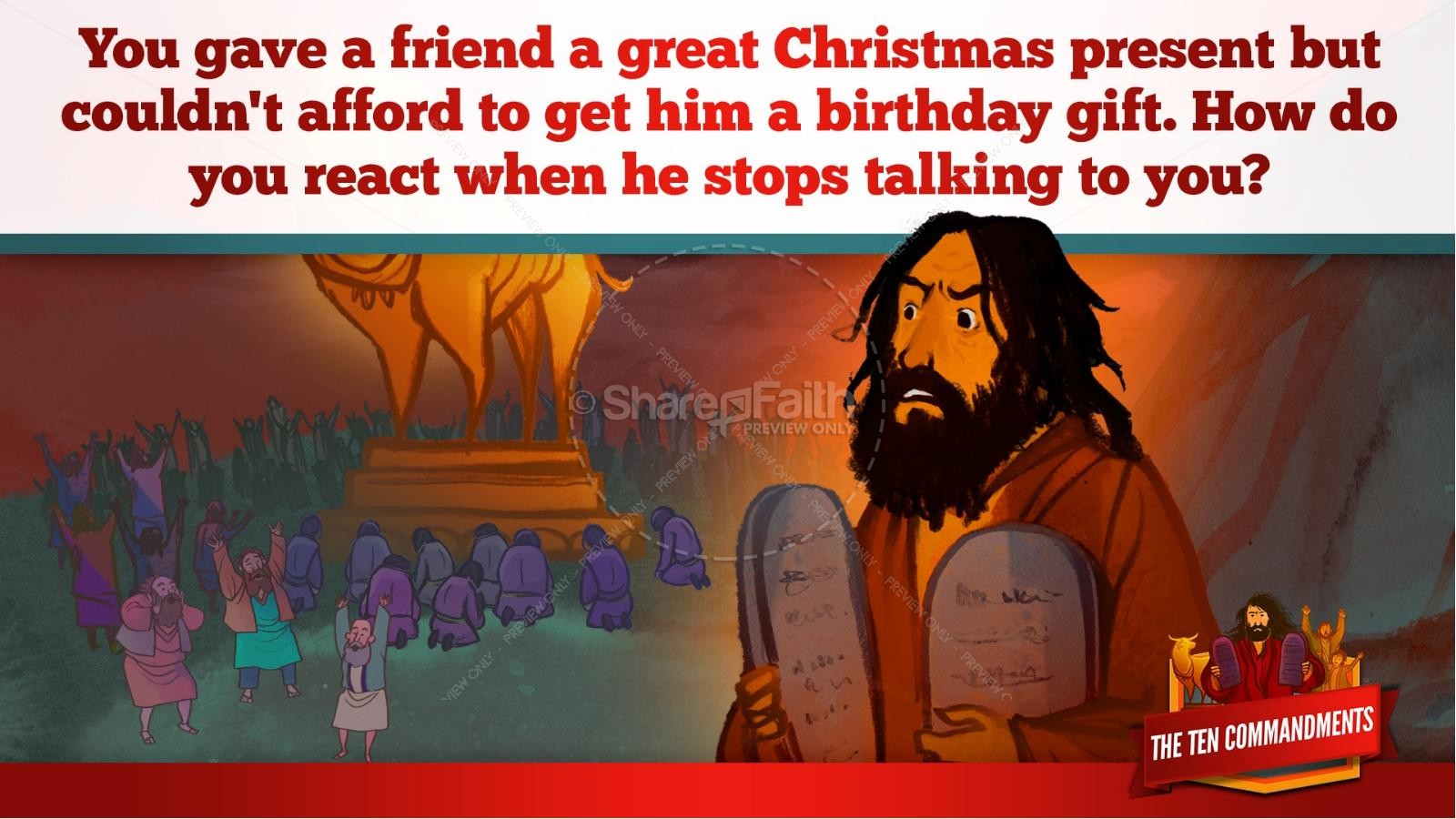 The Ten Commandments Kids Bible Stories | slide 24