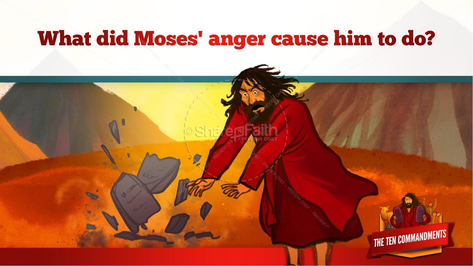 The Ten Commandments Kids Bible Stories | slide 26