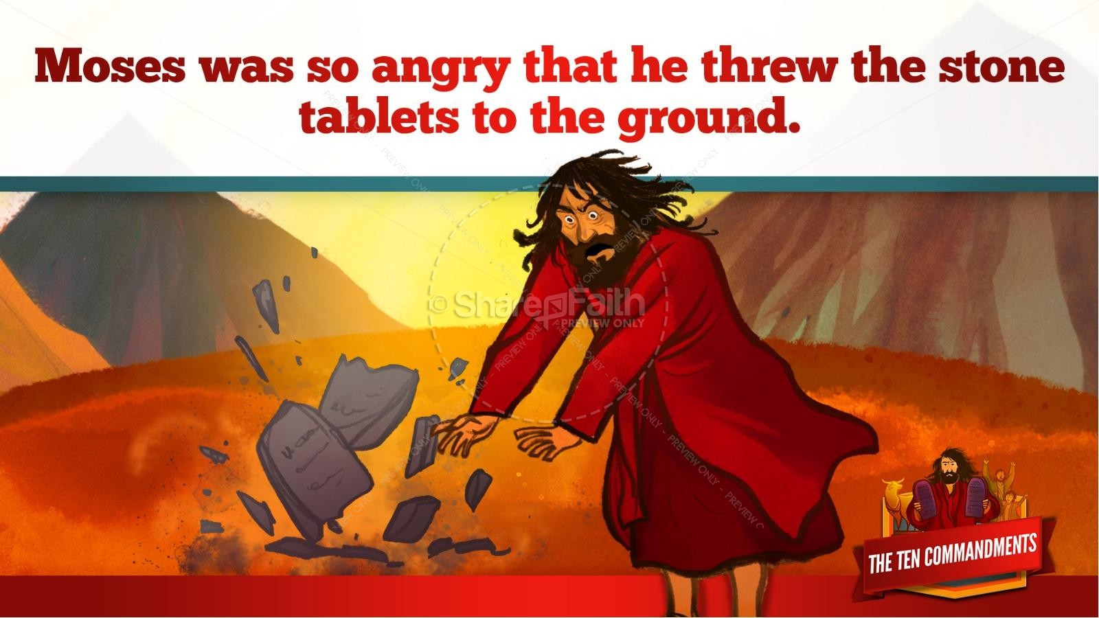 The Ten Commandments Kids Bible Stories | slide 27