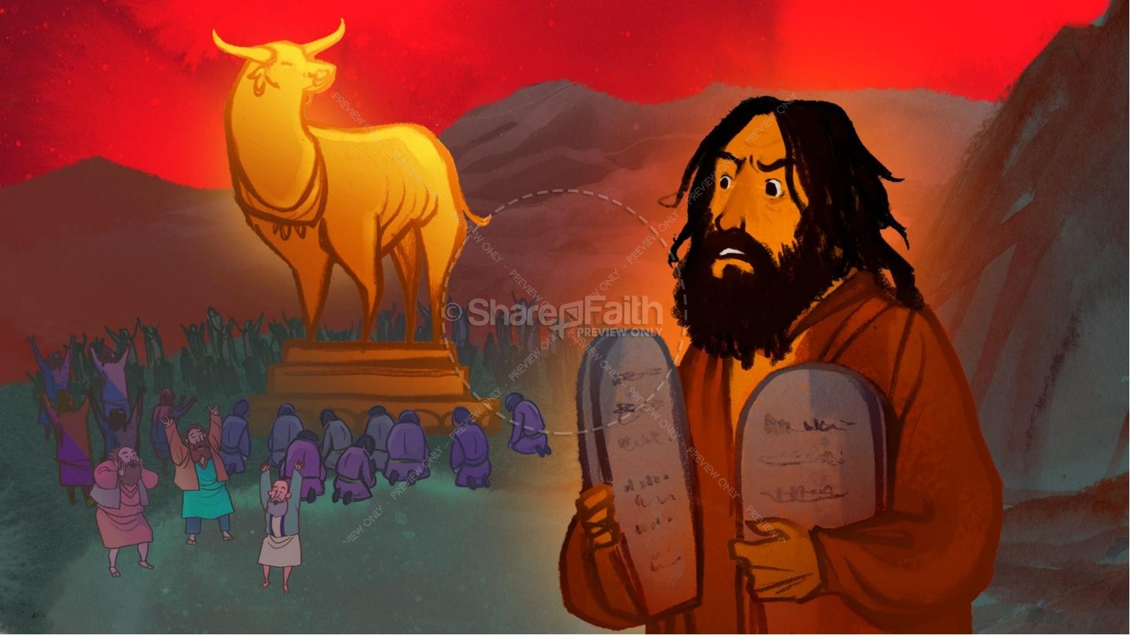 The Ten Commandments Kids Bible Stories | slide 6