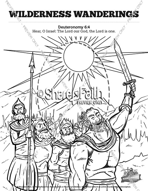 40 Years In The Wilderness Sunday School Coloring Pages Thumbnail Showcase