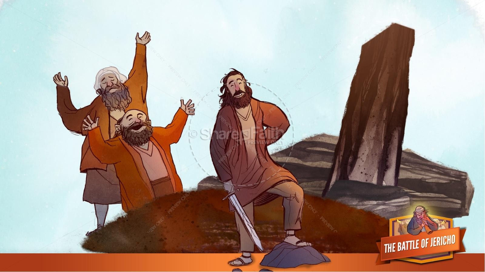 Walls of Jericho Kids Bible Story | slide 21