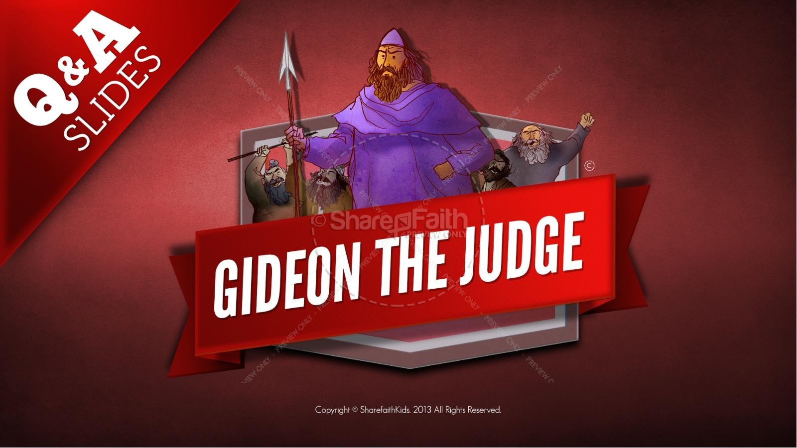 Judges 6 Gideon and the 300 Kids Bible Lesson | slide 20