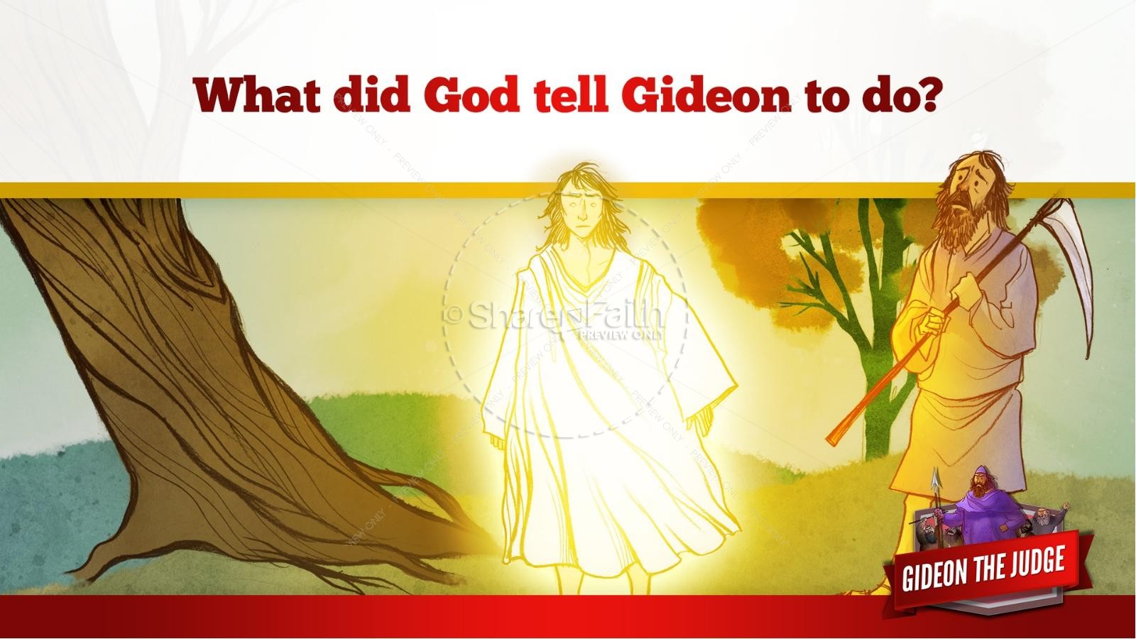 Judges 6 Gideon and the 300 Kids Bible Lesson | slide 26