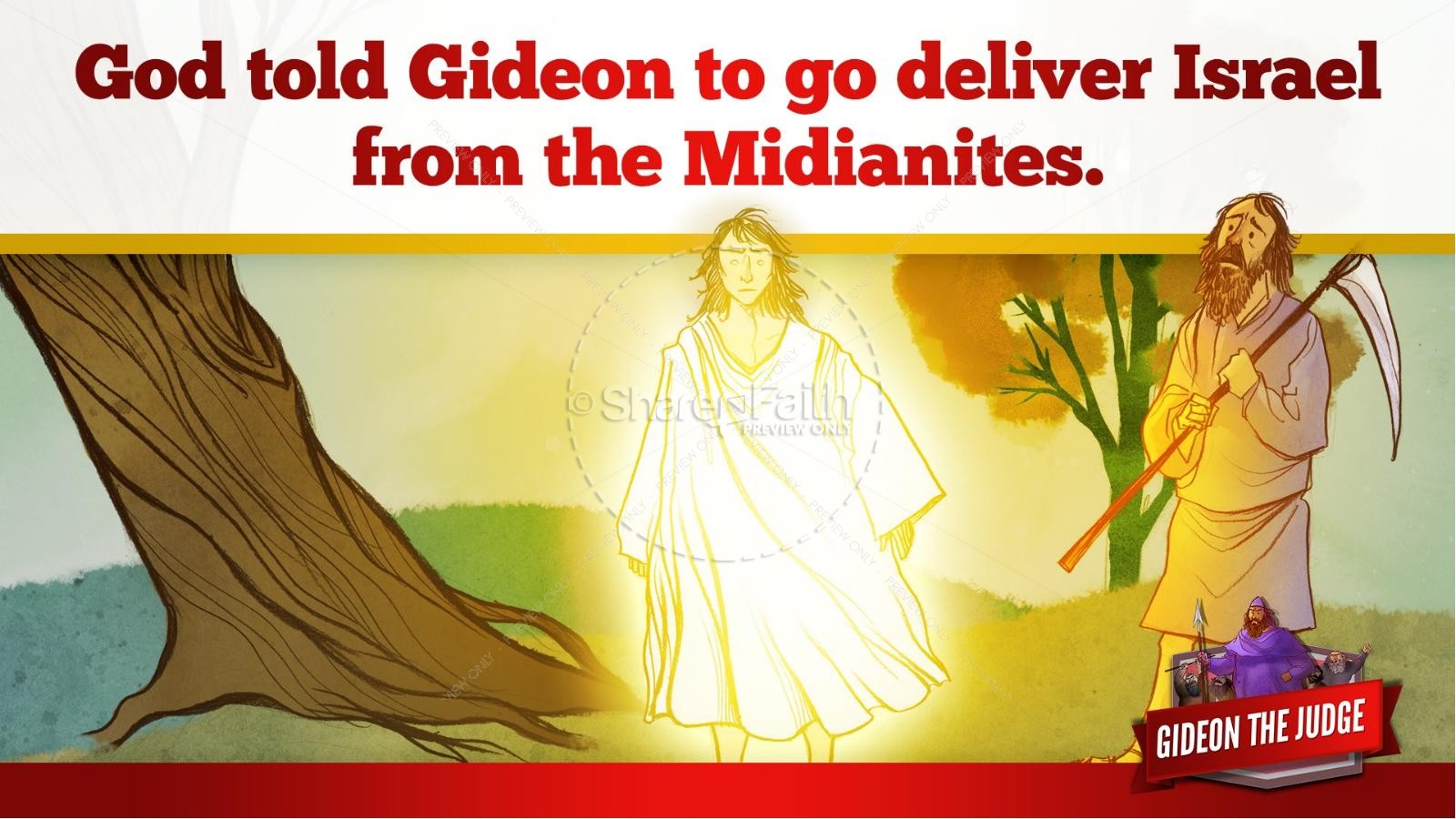 Judges 6 Gideon and the 300 Kids Bible Lesson | slide 27