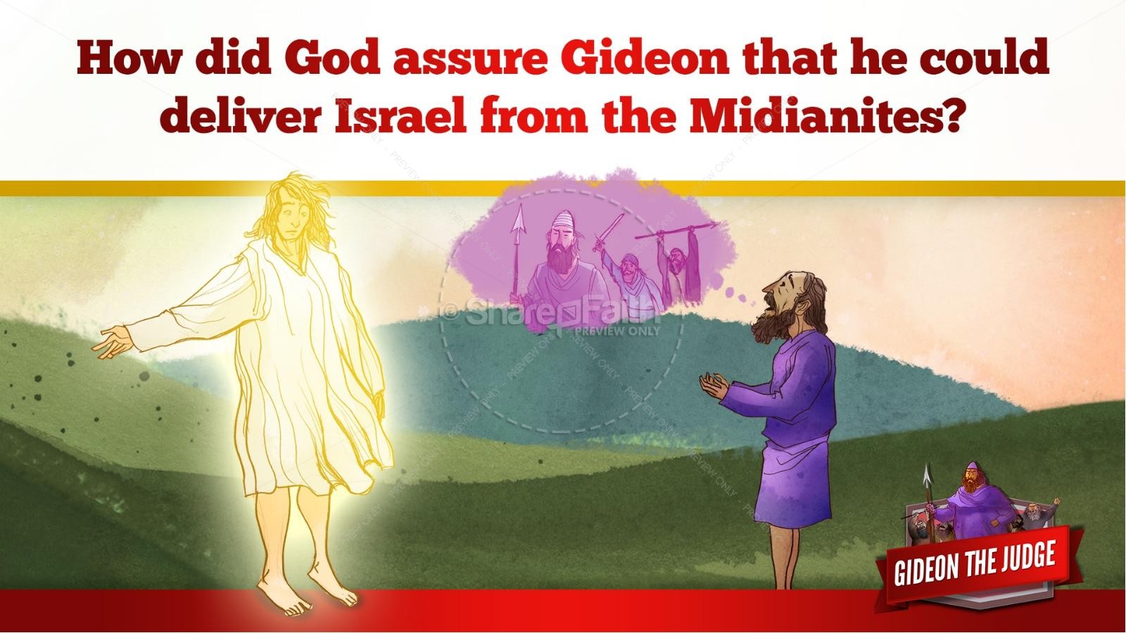 Judges 6 Gideon and the 300 Kids Bible Lesson | slide 30