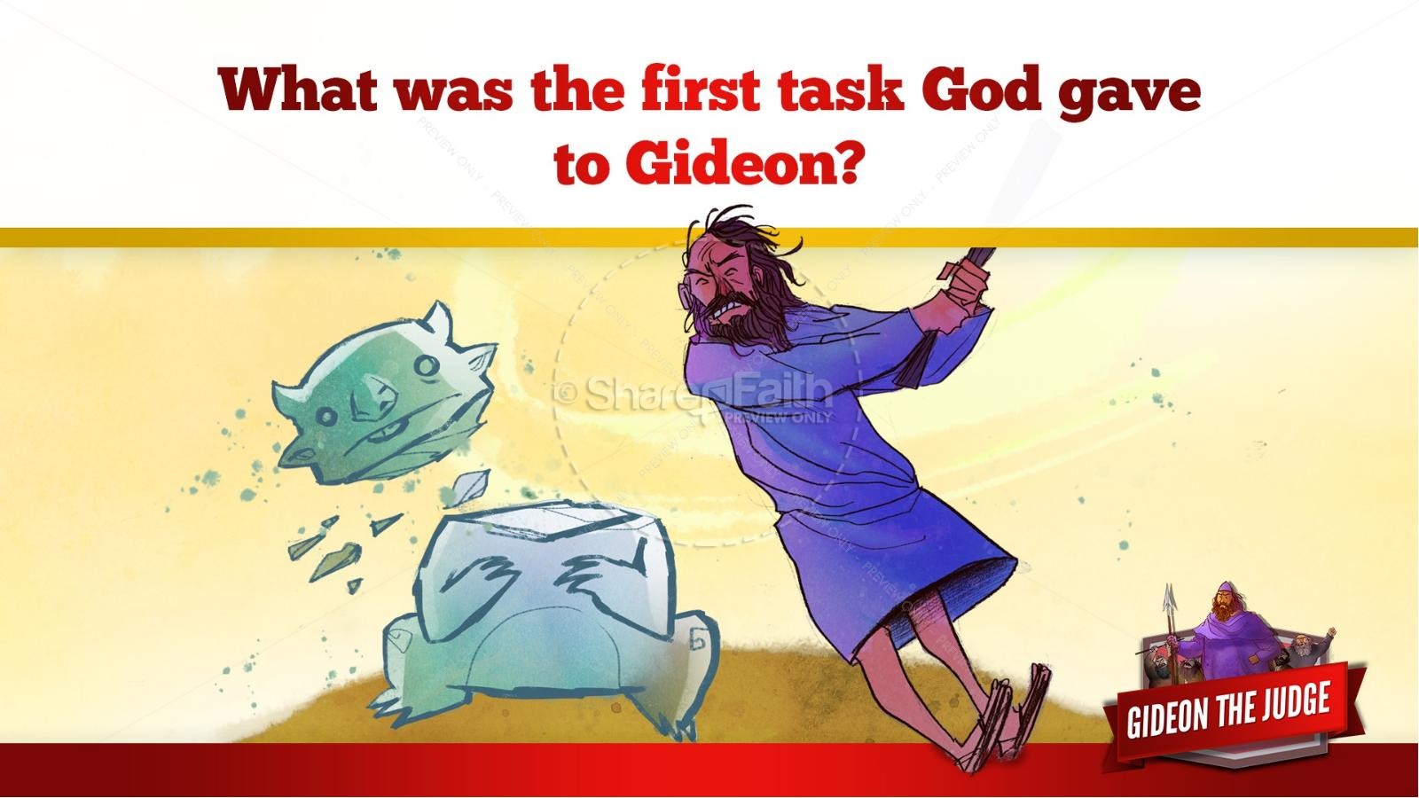 Judges 6 Gideon and the 300 Kids Bible Lesson | slide 38