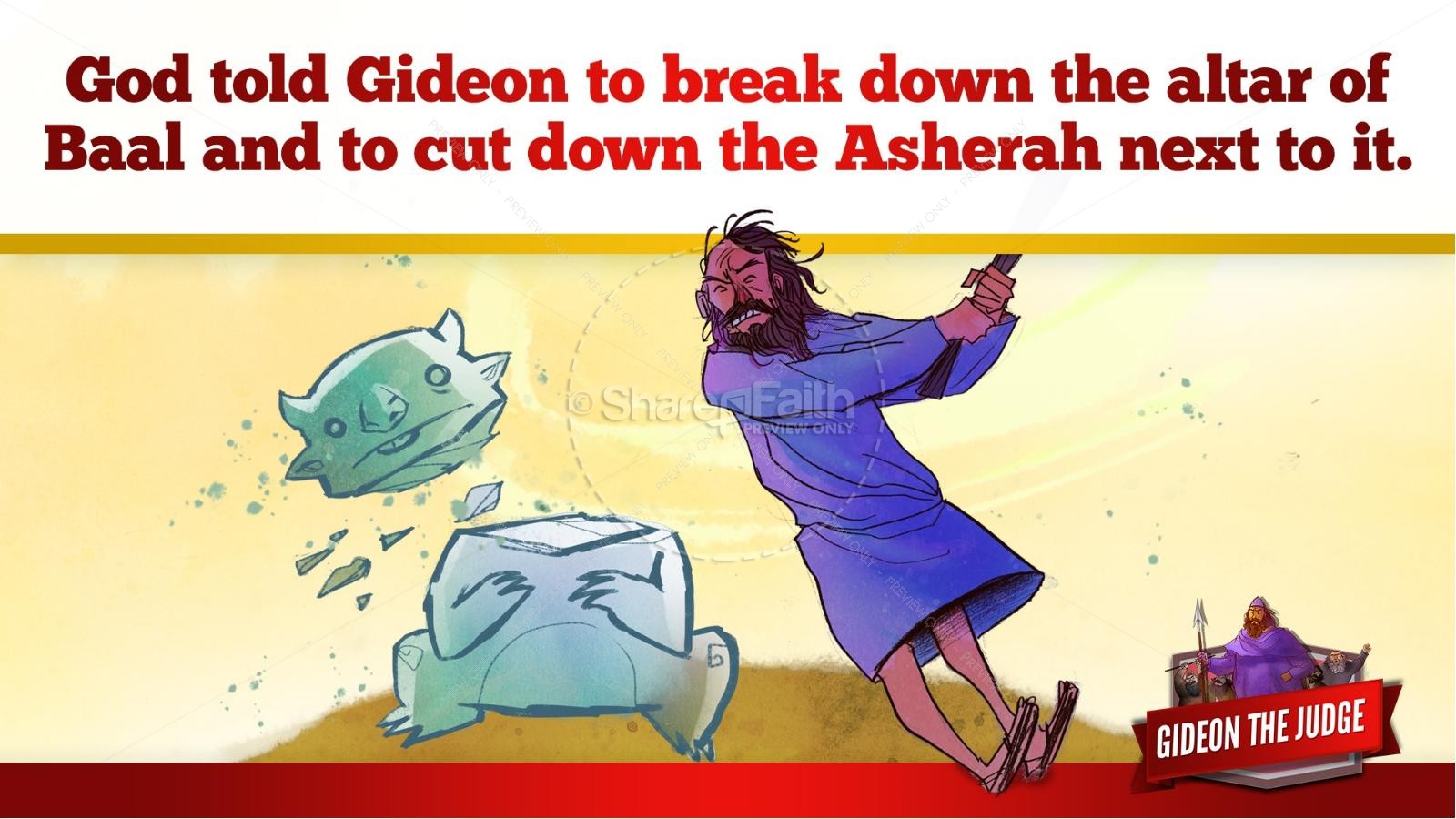 Judges 6 Gideon and the 300 Kids Bible Lesson | slide 39