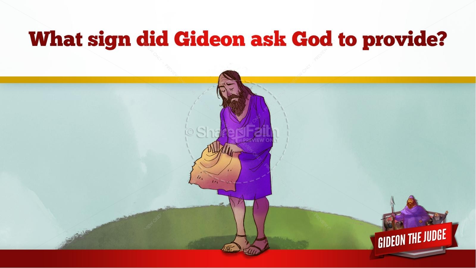 Judges 6 Gideon and the 300 Kids Bible Lesson | slide 42