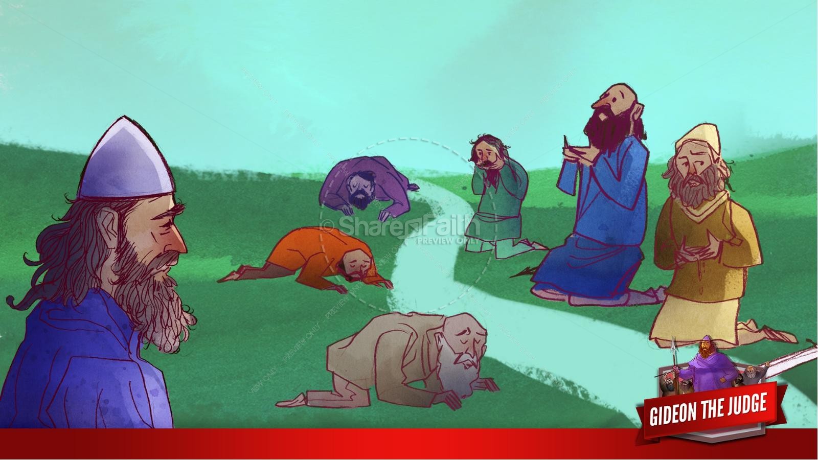 Judges 6 Gideon and the 300 Kids Bible Lesson Thumbnail 49