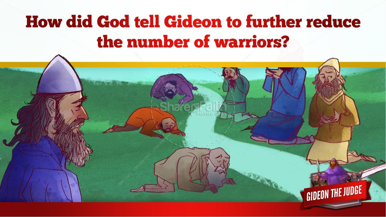 Judges 6 Gideon and the 300 Kids Bible Lesson | slide 50