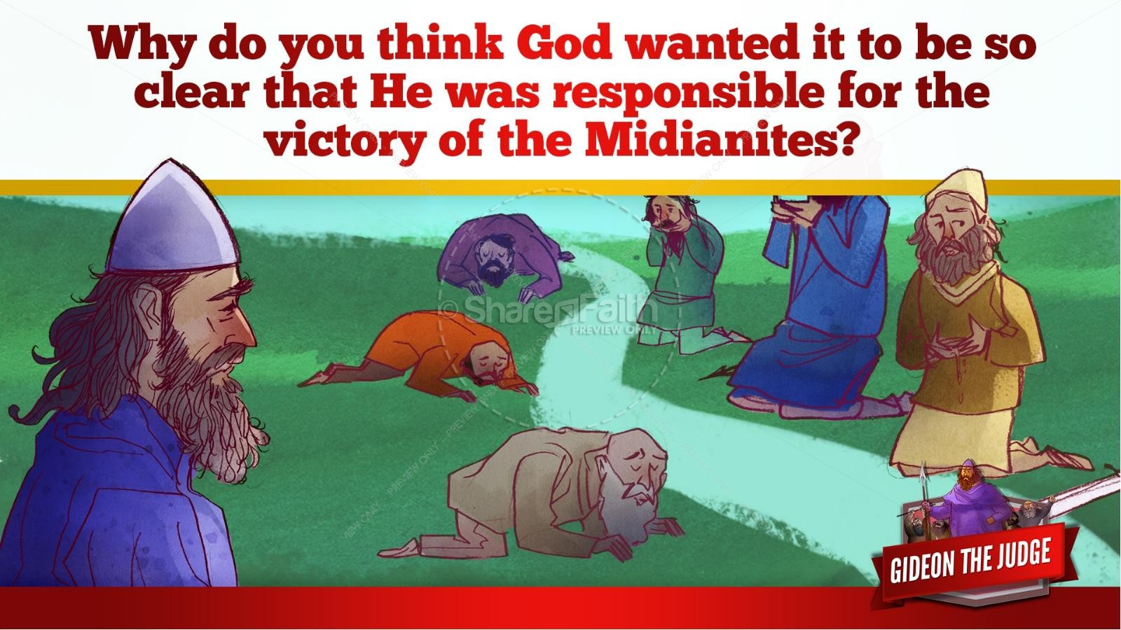 Judges 6 Gideon and the 300 Kids Bible Lesson | slide 52